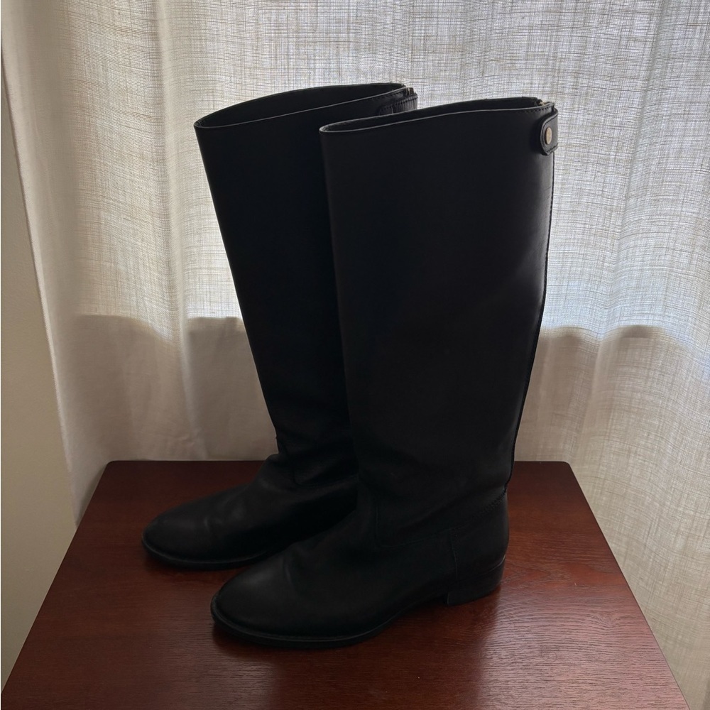 J. Crew Tall Black Leather Riding Boots - Picture 5 of 8